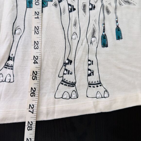 Key Closet Top Women Small Camel Swarovski Crystal Rhinestone Tank Tee White NEW - Picture 9 of 10